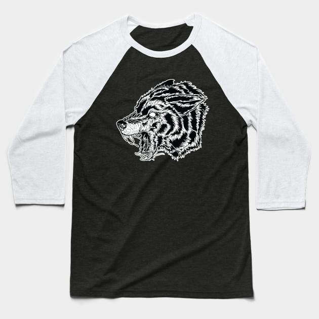 Wolf Baseball T-Shirt by Seven Relics